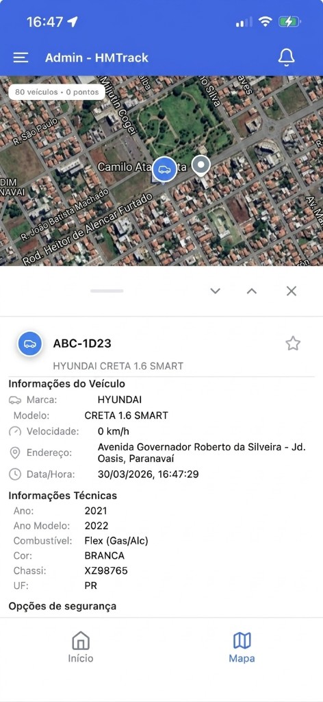 Imagem do aplicativo HM Track